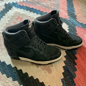 Nike Dunk Sky Hi Wedge Bolt in Black-Size 7